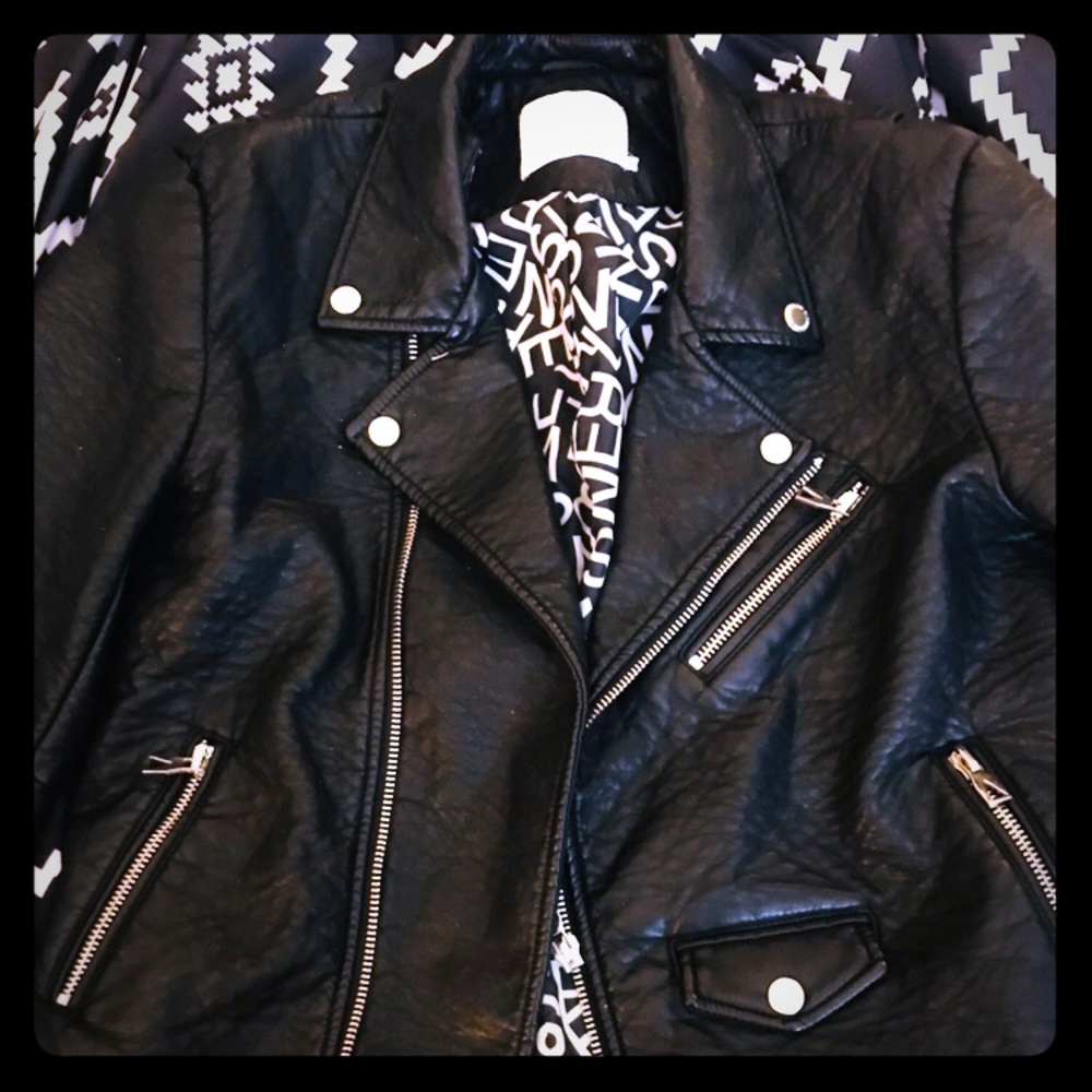 Vegan leather Men’s motorcycle jacket